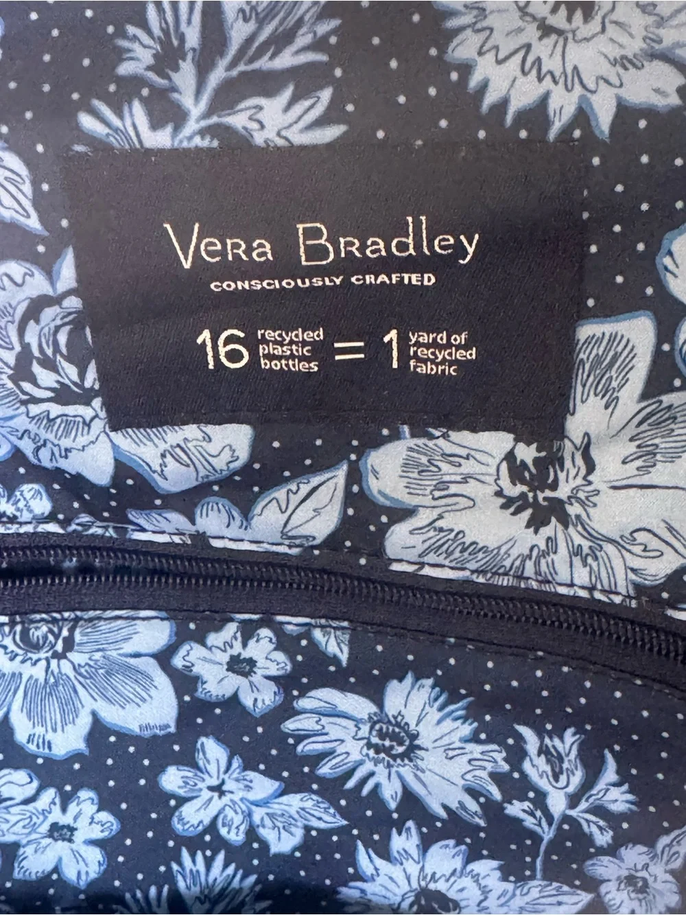 Vera Bradley Heathered Denim Blue Backpack